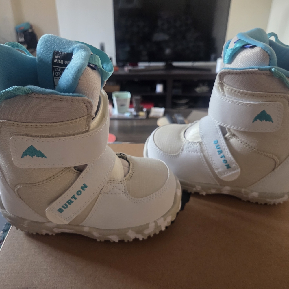 Burton Kids Snow Boots - White and Teal
